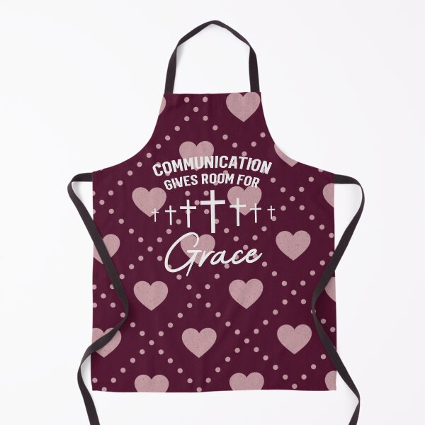 Item preview, Communication Gives Room For Grace Christian Faith  - White Cross - Christian - Pink Hearts designed and sold by Luvjesus2.