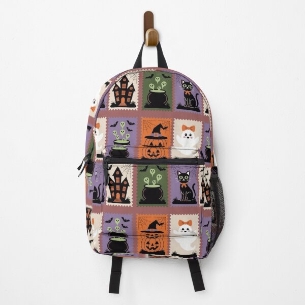 Artikelvorschau, Vintage Halloween Briefmarke Illustrationsset entworfen und verkauft von Syrupulse.