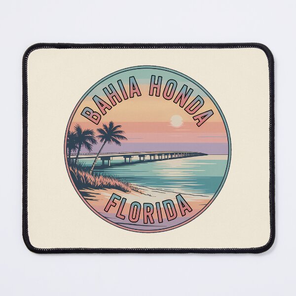 Item preview, Bahia Honda Florida Retro Sunset Circle Sticker designed and sold by Horizon Tales.