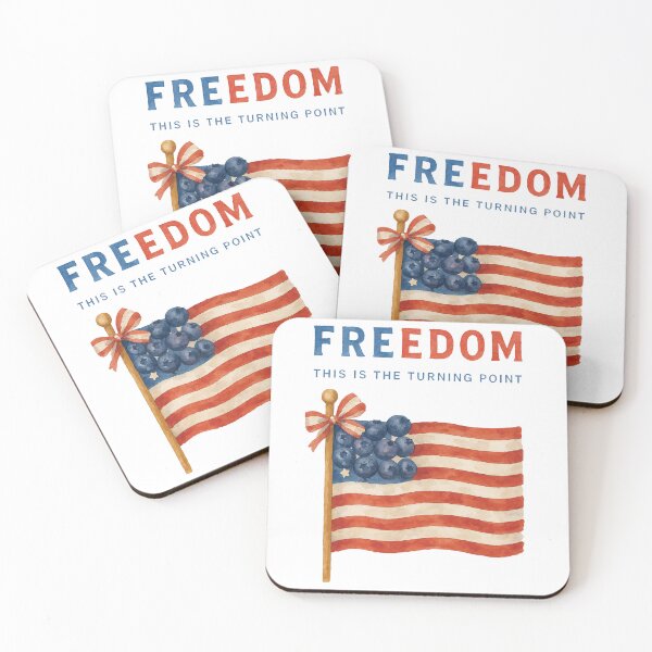Item preview, Red, White and Blueberries Retro Freedom This Is The Turning Point designed and sold by modoodles357.