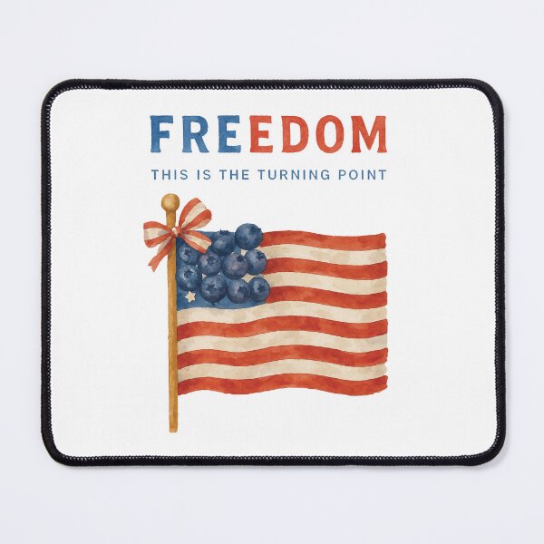 Item preview, Red, White and Blueberries Retro Freedom This Is The Turning Point designed and sold by modoodles357.