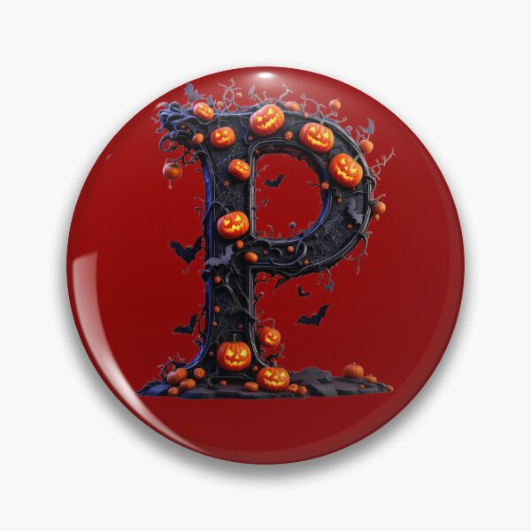 Item preview, Copy of Gothic P Halloween Alphabet Monogram, Gothic Letter Art Print for home decor and clothes  designed and sold by TheGaliyaStudio.