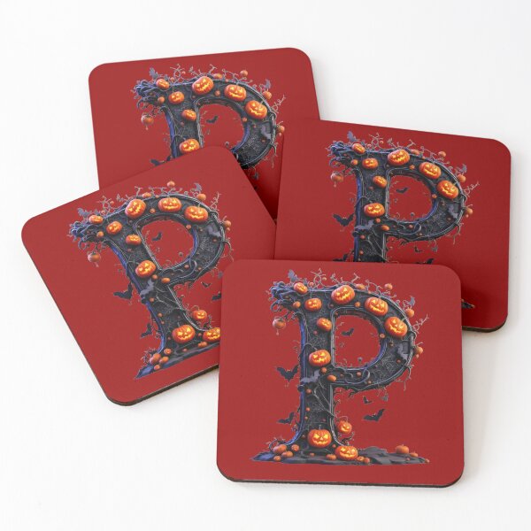 Item preview, Copy of Gothic P Halloween Alphabet Monogram, Gothic Letter Art Print for home decor and clothes  designed and sold by TheGaliyaStudio.