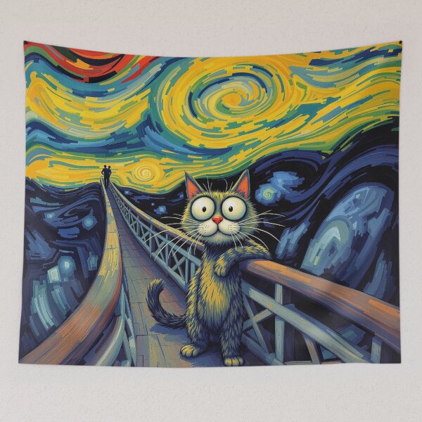 Item preview, The Scream Cat – Funny Wide-Eyed Cat Parody of Munch’s Expressionist Art designed and sold by KaryaVisionSTR.