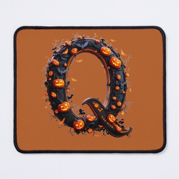 Item preview, Gothic Q Halloween Alphabet Letter Art Print for home decor and clothes designed and sold by TheGaliyaStudio.