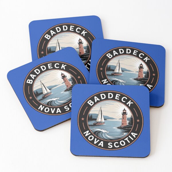 Item preview, Baddeck Nova Scotia Circular Nautical Sticker – Sailboat and Lighthouse designed and sold by Timeless Design.