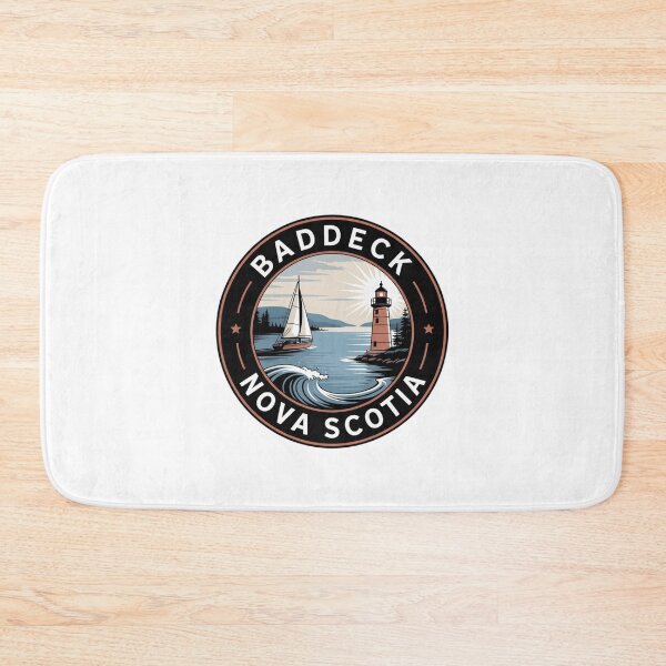 Item preview, Baddeck Nova Scotia Circular Nautical Sticker – Sailboat and Lighthouse designed and sold by Timeless Design.