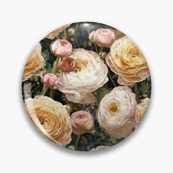 Item preview, Artistic Flourishing Ranunculus Illustration For Holiday Surprise designed and sold by RoyalStarsPatts.