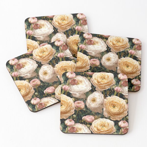 Item preview, Artistic Flourishing Ranunculus Illustration For Holiday Surprise designed and sold by RoyalStarsPatts.