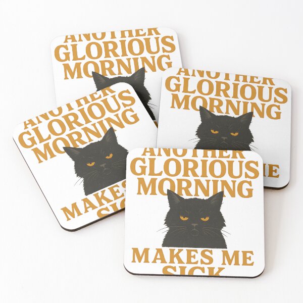 Item preview, Another Glorious Morning Makes Me Sick – Funny Witch Cat Quote Halloween Design designed and sold by Cat & Coffee Studio.