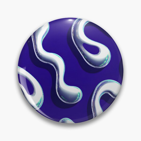 Item preview, Blue Chrome Liquid Pattern Poster | Futuristic Abstract Wall Art | Retrofuturism Y2K Design 1 designed and sold by Velvetcosmonova.
