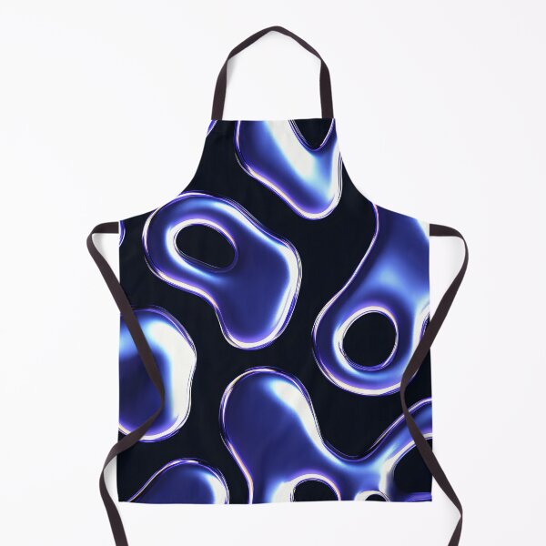 Item preview, Blue Chrome Liquid Pattern Poster | Futuristic Abstract Wall Art | Retrofuturism Y2K Design 2 designed and sold by Velvetcosmonova.