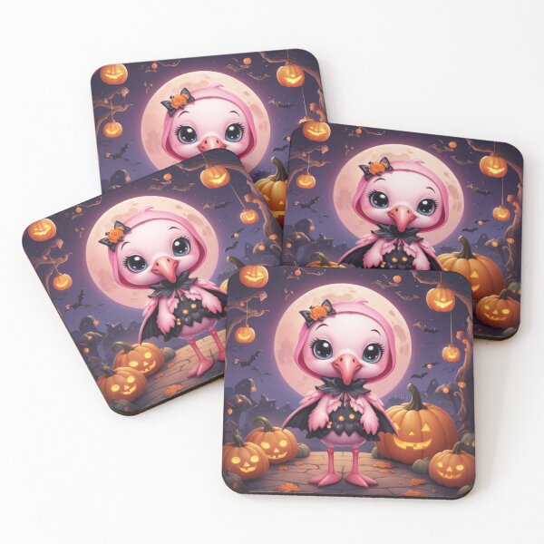 Item preview, Playful Flamingo Halloween Art designed and sold by NeatThingLover.