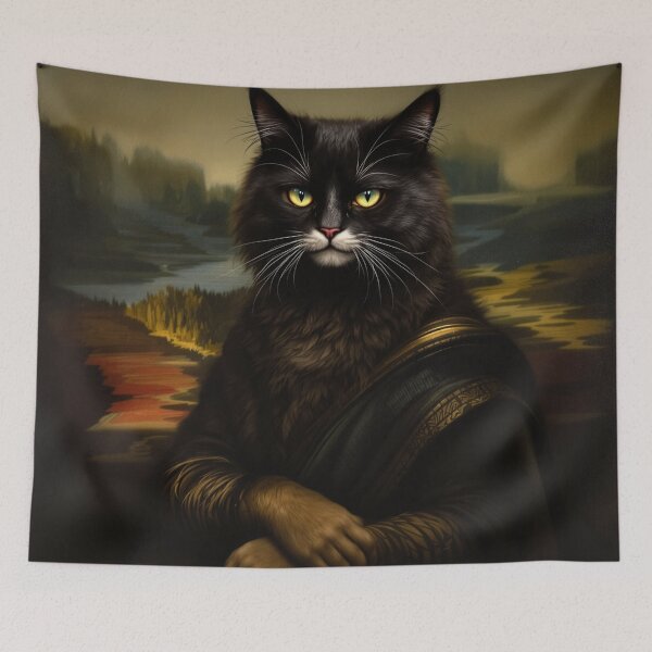 Item preview, Mona Lisa Cat – Playful Parody of Famous Renaissance Painting designed and sold by KaryaVisionSTR.