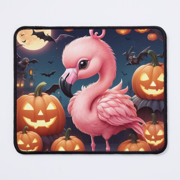 Item preview, Kawaii Halloween Flamingo Illustration designed and sold by NeatThingLover.
