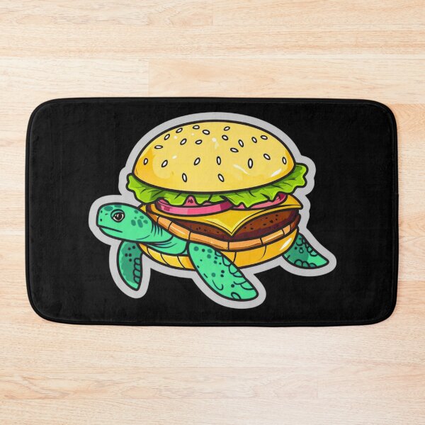 Item preview, Turtle Burger – Funny Animal Food Mashup Sticker designed and sold by MomentumbyOla.