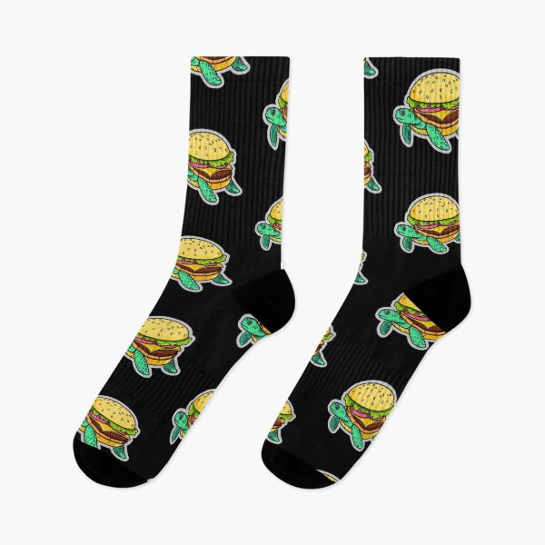 Item preview, Turtle Burger – Funny Animal Food Mashup Sticker designed and sold by MomentumbyOla.