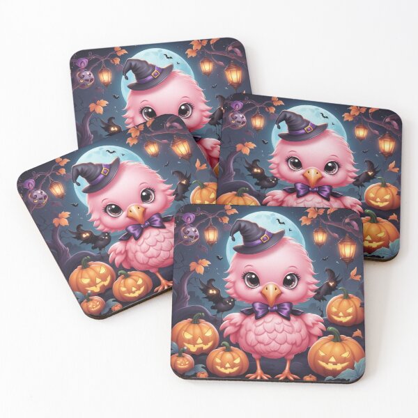 Item preview, Halloween Flamingo Night Scene designed and sold by NeatThingLover.