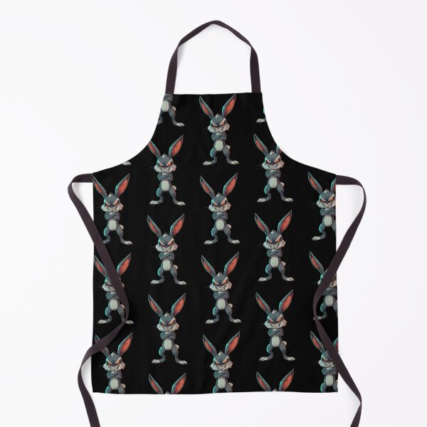 Item preview, Fierce Angry Rabbit Illustration with Glowing Orange Eyes and Dark Intense Atmosphere designed and sold by PixelVibe782.