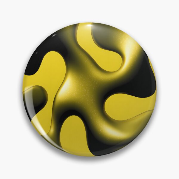 Item preview, Yellow Chrome Liquid Abstract Poster | Futuristic Wall Art | Retrofuturism Y2K Design 3 designed and sold by Velvetcosmonova.