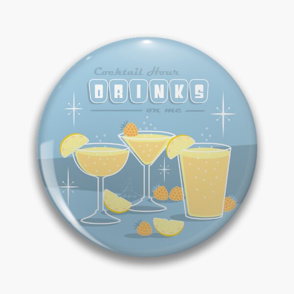 Item preview, Cocktail Hour - The Blue Round One designed and sold by ZandraCalif.