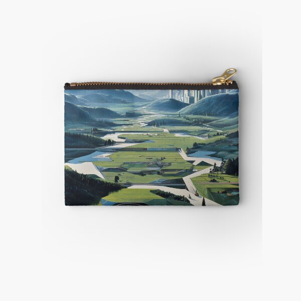 Item preview, Futuristic Utopian Landscape Poster | Sci-Fi City & Nature | Retrofuturism Digital Art designed and sold by Velvetcosmonova.