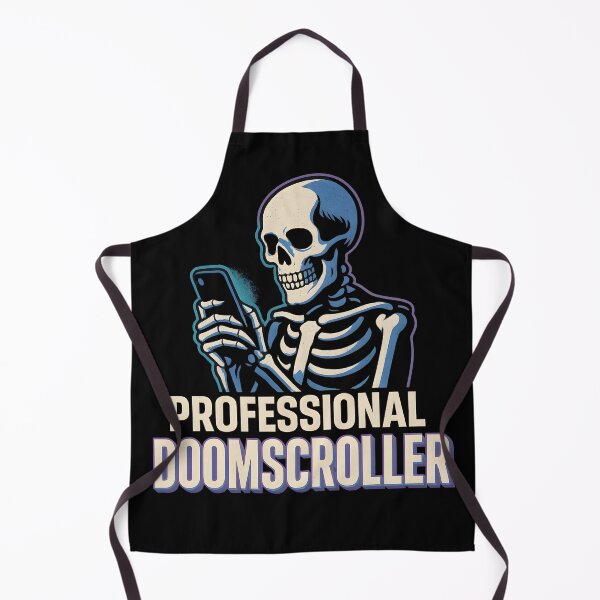 Item preview, Doomscrolling Skeleton – Funny Relatable Internet Meme Design designed and sold by Cat & Coffee Studio.