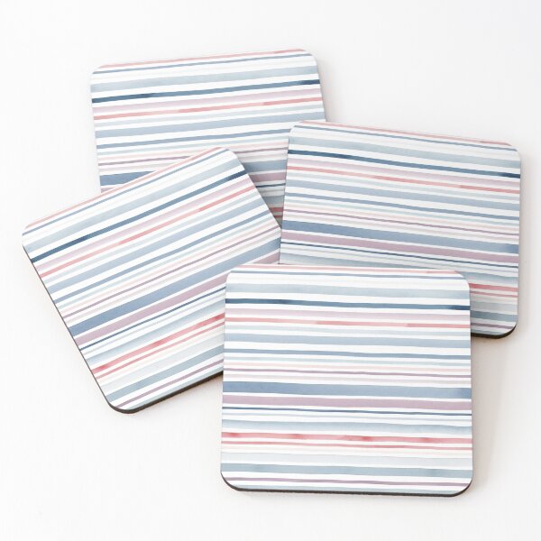 Item preview, watercolor pastle stripes seamless pattern designed and sold by FirsttMeUp.