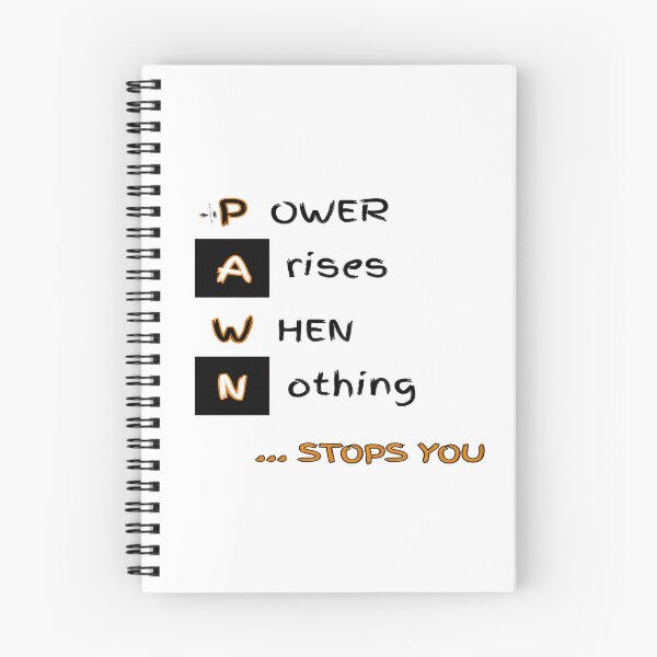 Item preview, PAWN: Power Arises When Nothing Stops You designed and sold by PawnShiftGoods.