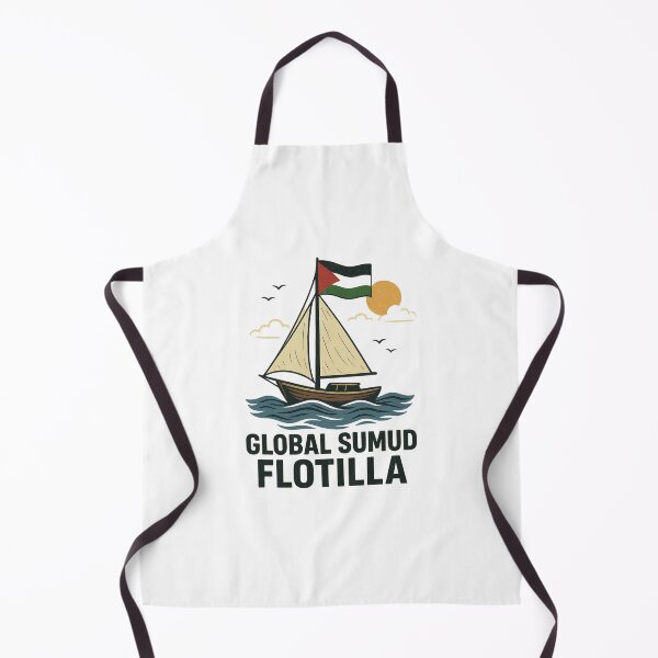 Item preview, Global Sumud Flotilla | Sailing Boat with Palestine Flag & Ocean Waves designed and sold by ✨ Daily Vibe Studio ✨.