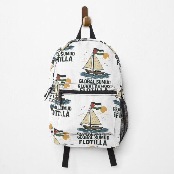 Item preview, Global Sumud Flotilla | Sailing Boat with Palestine Flag & Ocean Waves designed and sold by ✨ Daily Vibe Studio ✨.