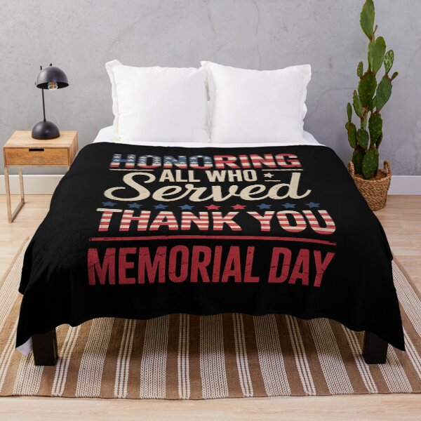 Item preview, Honoring All Who Served Thank You Memorial Day American Flag designed and sold by BakeryDozen.