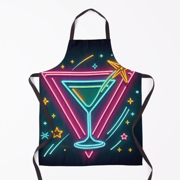 Item preview, Space Age Shooting Stars Neon Sign Martini designed and sold by Lee Hiller Designs.
