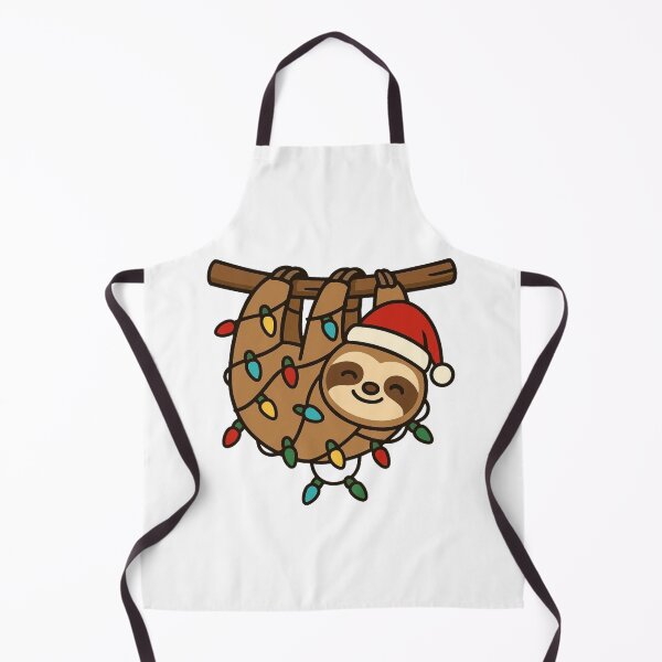 Item preview, Sloth Wrapped in Christmas Lights – Funny Holiday Animal designed and sold by Confuzz1ed.
