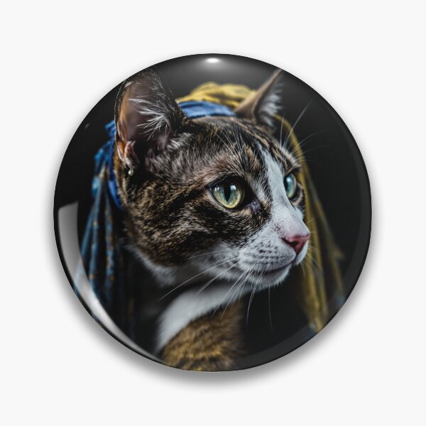 Item preview, Pearl Earring Cat T-Shirt – Elegant Parody of Vermeer’s Classic Portrait designed and sold by KaryaVisionSTR.