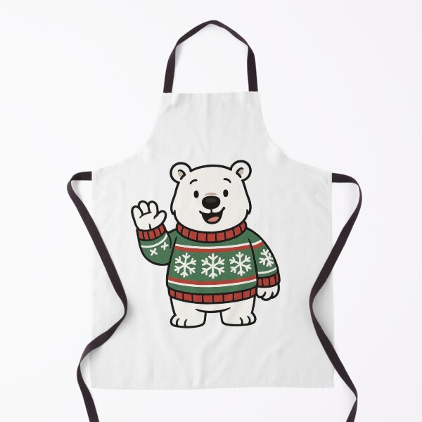 Item preview, Polar Bear in Christmas Sweater – Festive Holiday Outfit designed and sold by Confuzz1ed.