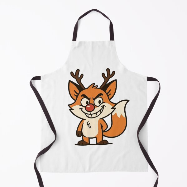 Item preview, Fox with Reindeer Antlers and Red Nose – Funny Christmas Animal designed and sold by Confuzz1ed.