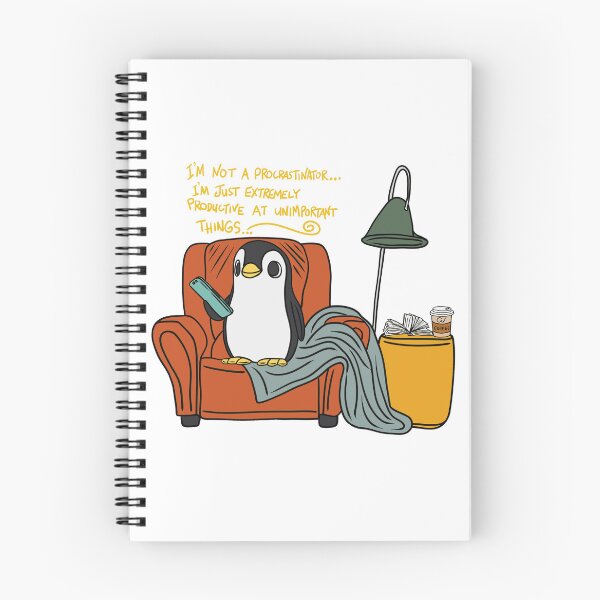 Item preview, 'I'm Not A Procrastinator' Penguin designed and sold by ArtsieArt.