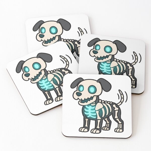 Item preview, Skeleton Dog with Glowing Bones – Spooky Halloween Pup designed and sold by Confuzz1ed.