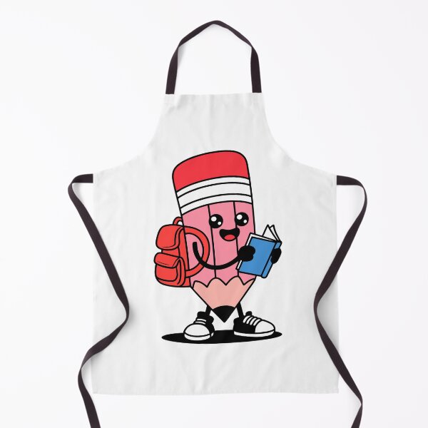 Item preview, Cute Pencil with Backpack and Book Fun School Education Cartoon Design designed and sold by styleonestaa.