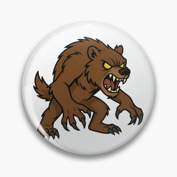 Item preview, Werewolf Bear with Glowing Eyes – Creepy Halloween Beast designed and sold by Confuzz1ed.