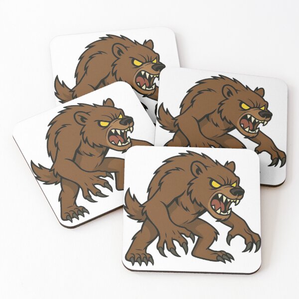 Item preview, Werewolf Bear with Glowing Eyes – Creepy Halloween Beast designed and sold by Confuzz1ed.