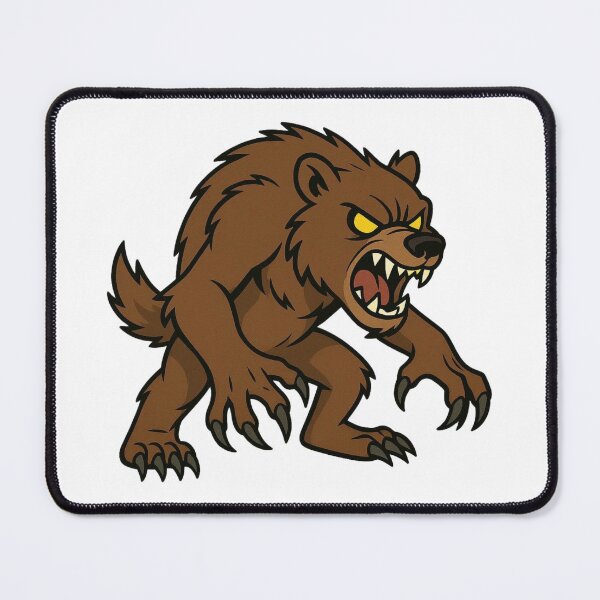 Item preview, Werewolf Bear with Glowing Eyes – Creepy Halloween Beast designed and sold by Confuzz1ed.