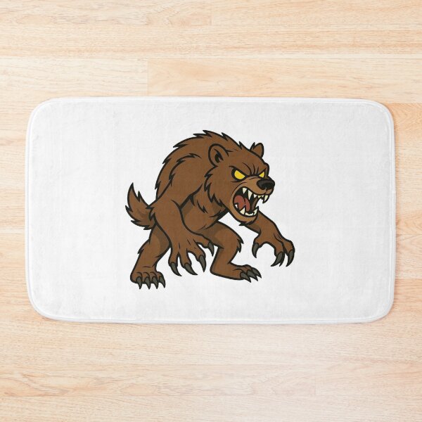 Item preview, Werewolf Bear with Glowing Eyes – Creepy Halloween Beast designed and sold by Confuzz1ed.