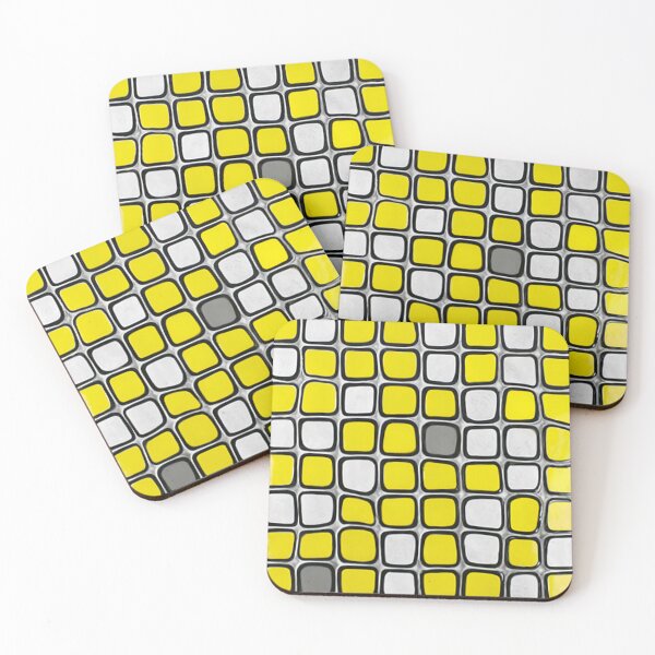 Item preview, Yellow Abstract Geometric Pattern | Futuristic Op-Art Design | Modern Wall Art Poster 1 designed and sold by Velvetcosmonova.