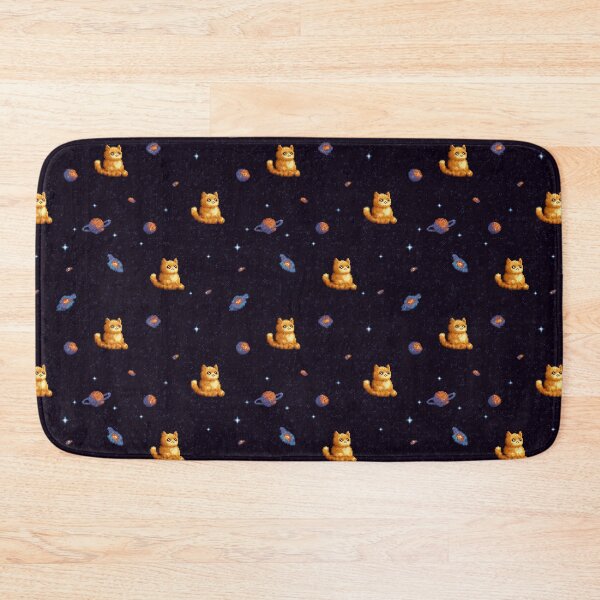 Item preview, orange cat in the space seamless, water colour designed and sold by ibi2444.