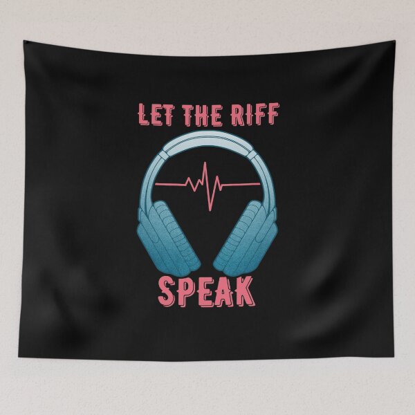 Item preview, Music Lover Headphones Let The Riff Speak designed and sold by ObsidianDaz.