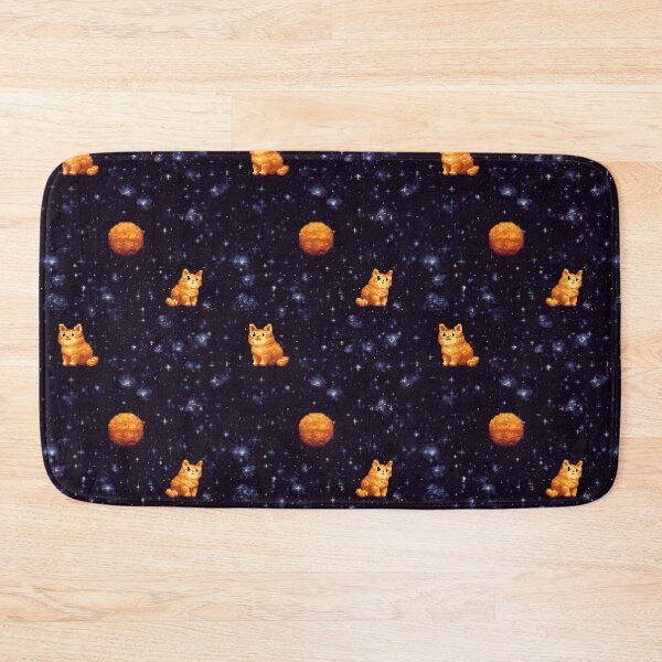 Item preview, orange cat in the space seamless, water colour designed and sold by ibi2444.