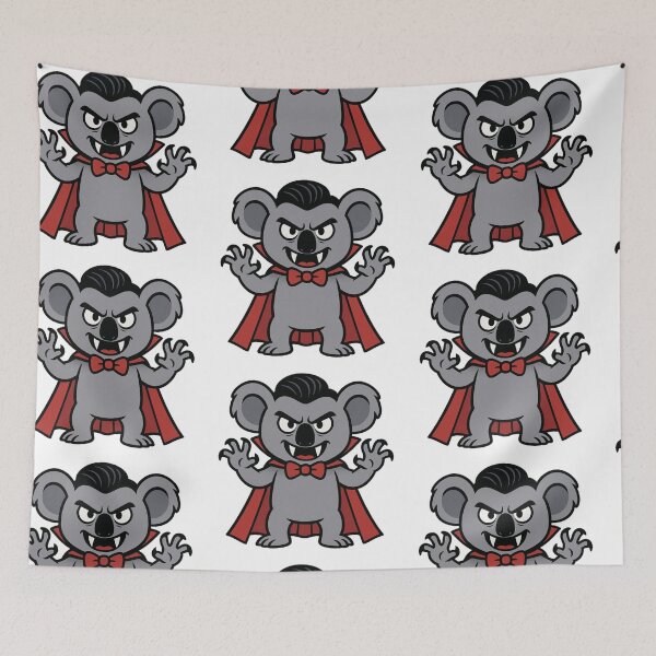 Item preview, Vampire Koala with Red Cape – Spooky Halloween Creature designed and sold by Confuzz1ed.