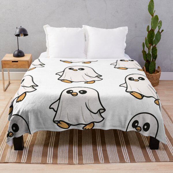 Item preview, Ghost Penguin in White Sheet – Cute and Spooky Halloween designed and sold by Confuzz1ed.